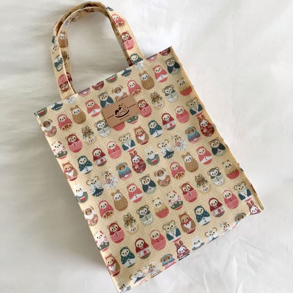 🆕 UMA HANA Matryoshka🪆Critters Waterproof Magazine Tote Bag